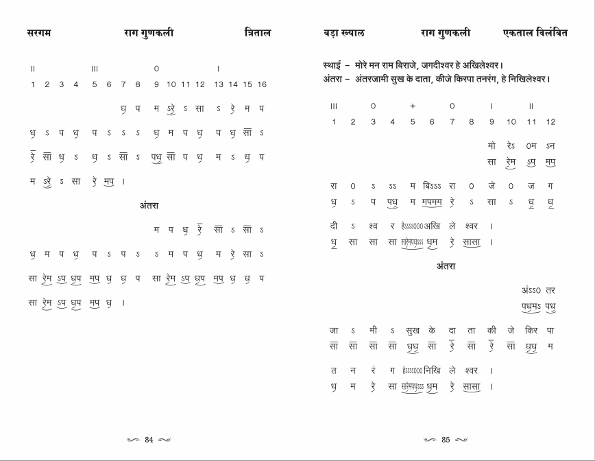 Raag Gunkali Sargam and Bada Khyal